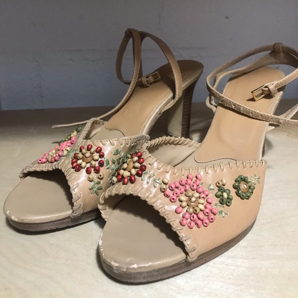 vintage beaded sandals